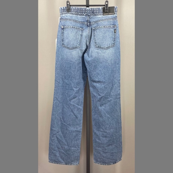 NEW Modern American Jeans Womens 26 blue denim Rayne straight leg pull on boho - Picture 8 of 10